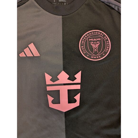 New 2025-26 Adidas Messi Away Jersey Size Small Black Pink Inter Miami CF - Picture 3 of 12